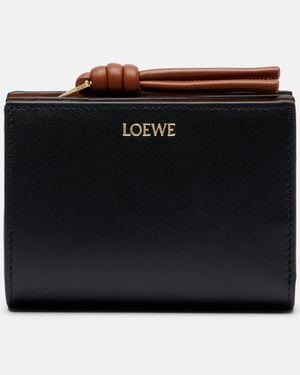 Loewe Portemonnaie Knot Aus Leder - Schwarz