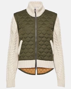 Veronica Beard Patra Jacke Aus Gestepptem Nylon Und Einer Wollmischung - Grün