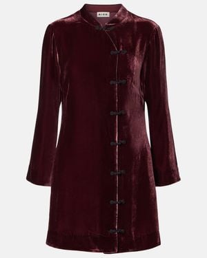 RIXO London Delphina Velvet Minidress - Red