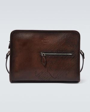 Berluti Aktentasche Journalier Scritto Aus Leder - Braun