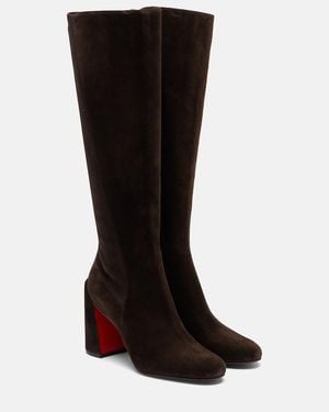 Christian Louboutin Jane Suede Knee-High Boots - Black