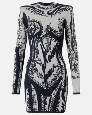 Balmain Knitted Minidress - Black