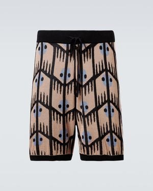 Commas Shorts Aus Jacquard - Schwarz