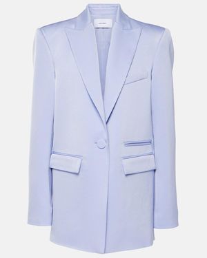Alex Perry Satin Crepe Blazer - Blue