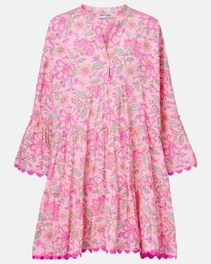 Juliet Dunn Printed Cotton Minidress - Pink