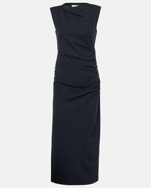 Dorothee Schumacher Emotional Essence Draped Midi Dress - Blue