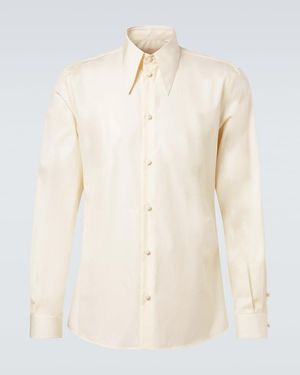 Valentino Cotton Poplin Shirt - Natural