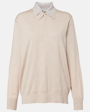 Acne Studios Pullover Aus Seide, Wolle Und Kaschmir - Natur