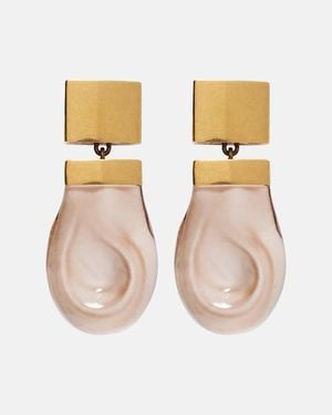 KHAITE Keefe 18Kt-Plated Drop Earrings - Metallic