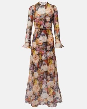 Zimmermann Alchemy Belted Floral Maxi Dress - Brown