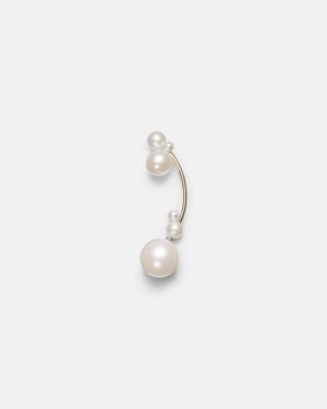 Sophie Bille Brahe Grand Stella 14Kt Single Earring With Pearls - White