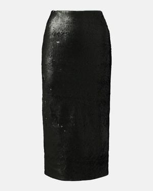 Emilia Wickstead Bethan Sequined Pencil Skirt - Black