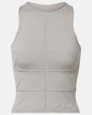 Rick Owens Temple Virgin Wool Tank Top - Gray