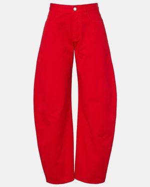 Alaïa Jeans Barrel - Rojo