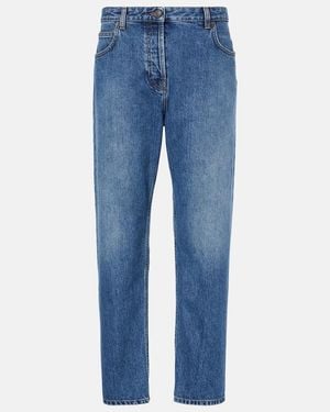 The Row Riaco Mid-Rise Straight Jeans - Blue