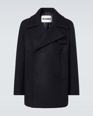 Jil Sander Cabanjacke aus Wolle - Blau
