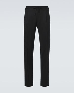 Lardini Virgin Wool Tapered Pants - Black