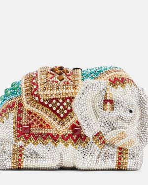 Judith Leiber Elephant Small Embellished Clutch - Multicolor