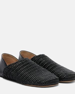 JW Anderson Mocassins Babouche En Cuir - Noir