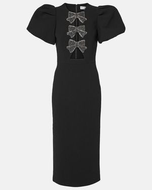 Rebecca Vallance Eliana Puff-Sleeve Midi Dress - Black