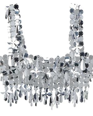Rabanne Embellished Crop Top - Multicolor