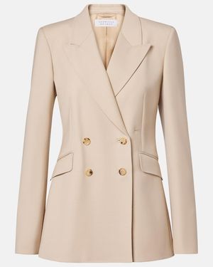 Gabriela Hearst Stephanie Double-Breasted Wool Blazer - Natural
