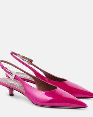 Paris Texas Jessica Patent Leather Slingback Court Shoes - Pink