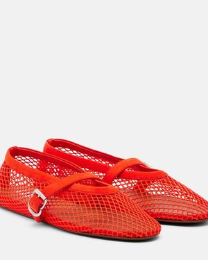 Alaïa Bailarinas De Con Piel - Rojo