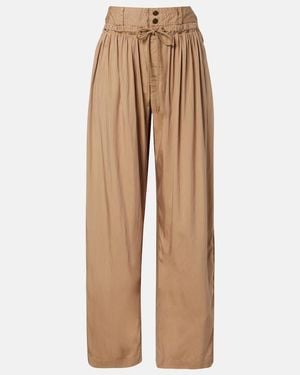 Isabel Marant Inaya Layered Wide-Leg Pants - Natural
