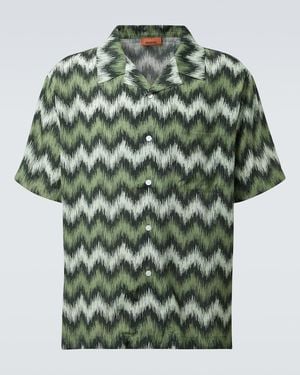 Missoni Zig Zag Bowling Shirt - Green