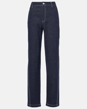 Max Mara Zibello High-Rise Straight Jeans - Blue