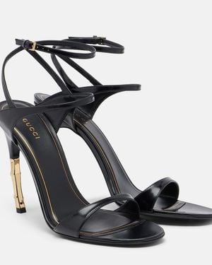 Gucci Sandalen Castello Aus Leder - Schwarz
