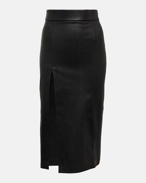 Stouls Lea Leather Midi Skirt - Black