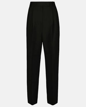 Frankie Shop Bea Twill High-Rise Pants - Black