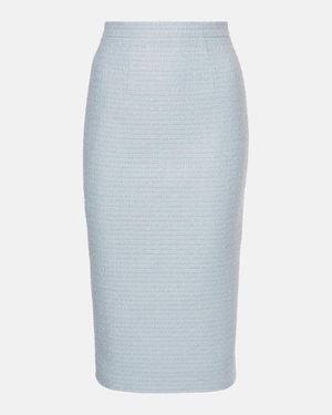 Roland Mouret Boucle Midi Skirt - Blue