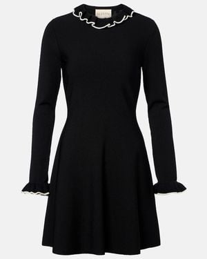 Valentino Ruffled Minidress - Black