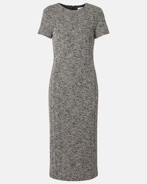 Max Mara Giugno Cotton And Wool-Blend Midi Dress - Grey