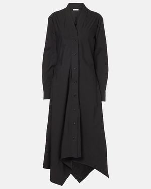 Ferragamo Cotton-Blend Jersey Midi Dress - Black