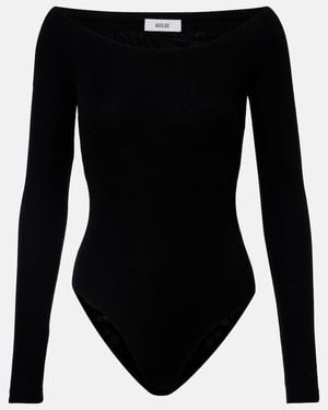 Agolde Off-Shoulder-Body Maren - Schwarz