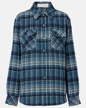 God's True Cashmere Checked Cashmere Shirt - Blue