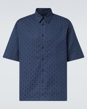 Givenchy Embroidered Denim Shirt For - Blue