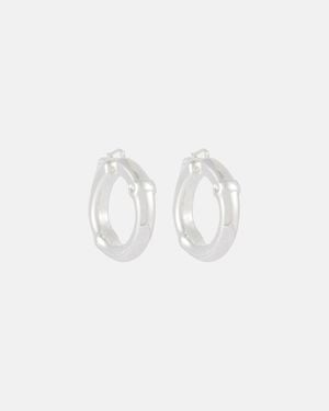 Jil Sander Ohrringe Small Bamboo - Weiß