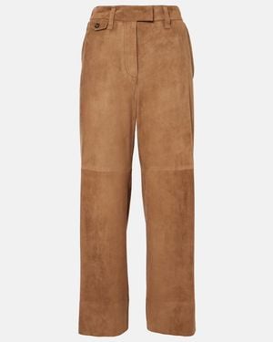 Brunello Cucinelli Suede Chinos - Brown