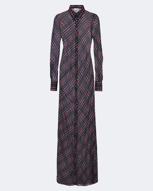 Dries Van Noten Blusenkleid Aus Lame - Blau