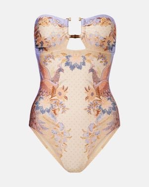 Zimmermann Indra Printed Swimsuit - Pink