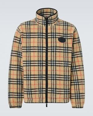 Burberry Jacket With A Distinctive Check Pattern - Brown
