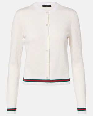 Gucci Cardigan Gg - Blanc