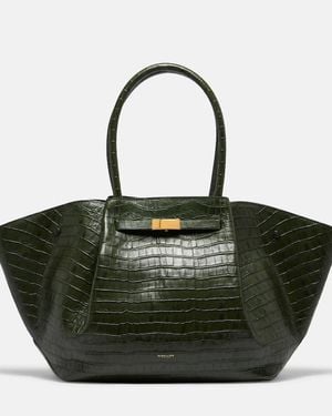 DeMellier New York Croc-Effect Leather Tote Bag - Green