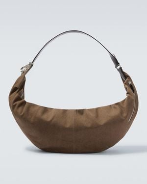 Lemaire Schultertasche Xl Quiver Clip Aus Canvas - Braun