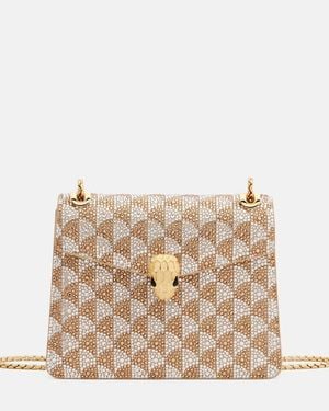 BVLGARI Schultertasche Serpenti Forever Mit Kristallen - Natur